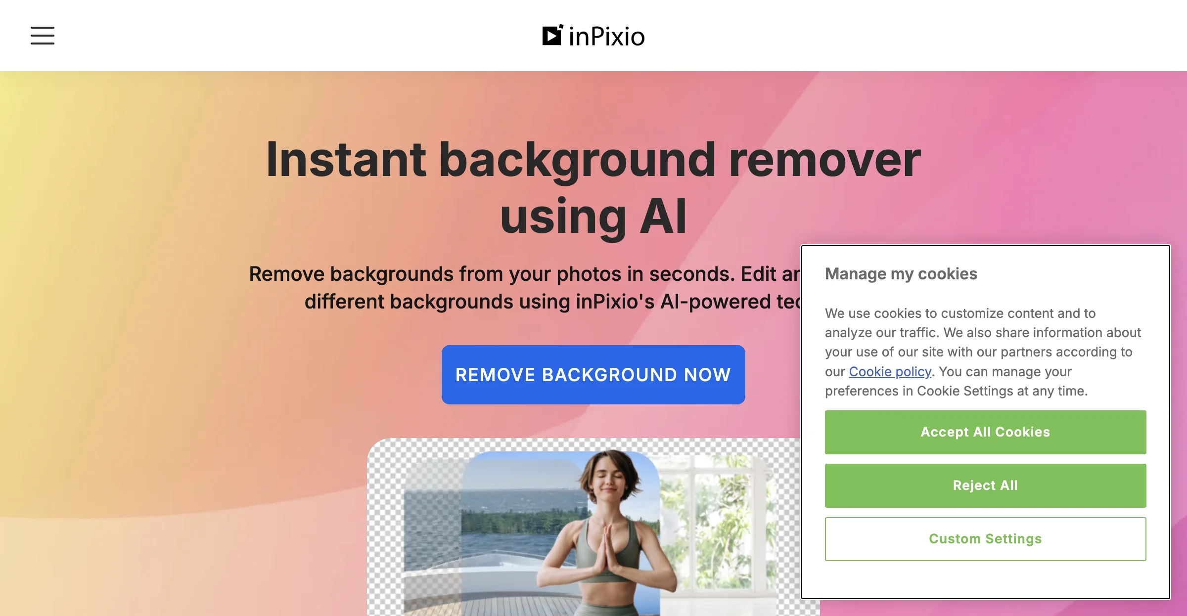 Effortless Image Editing with inPixio: AI-Powered Background Remover