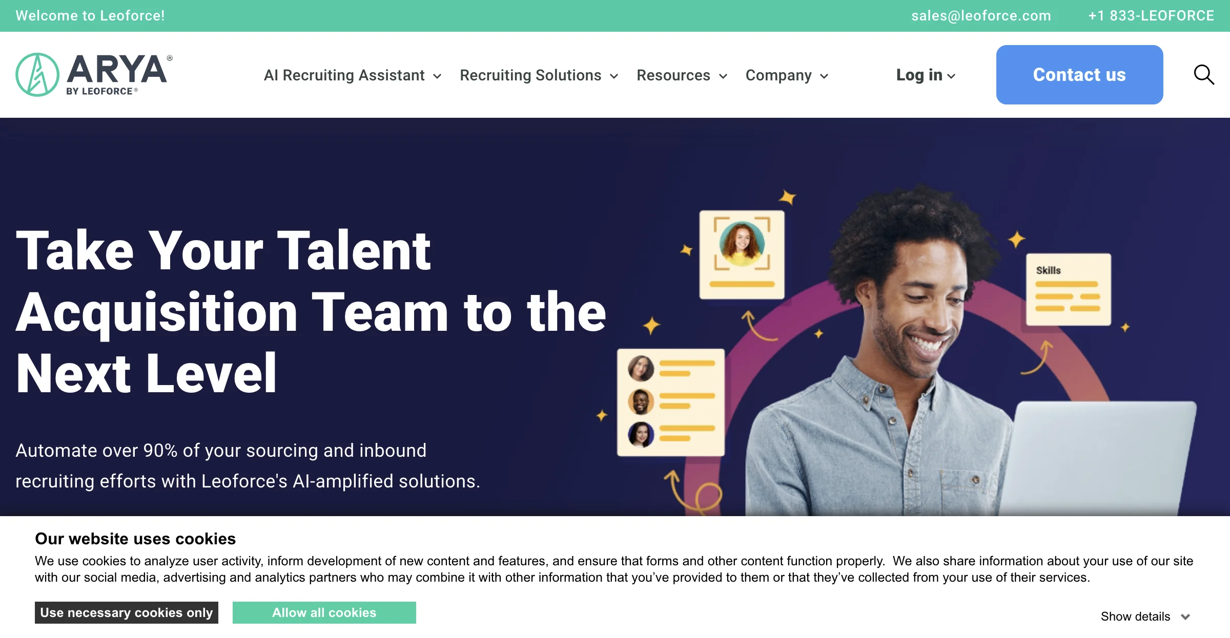 Arya by Leoforce: AI Recruitment Software with ML Technology