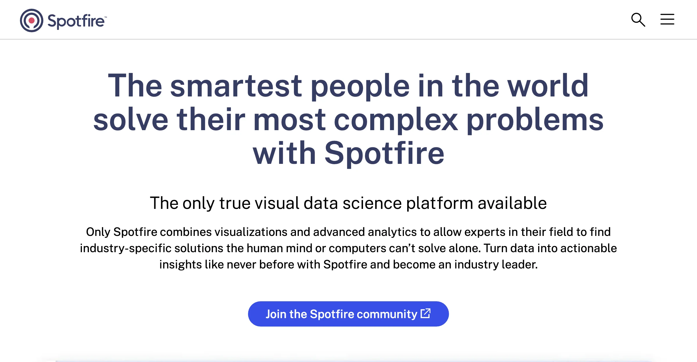 Spotfire: Solving complex, industry-specific problems at the speed of thought