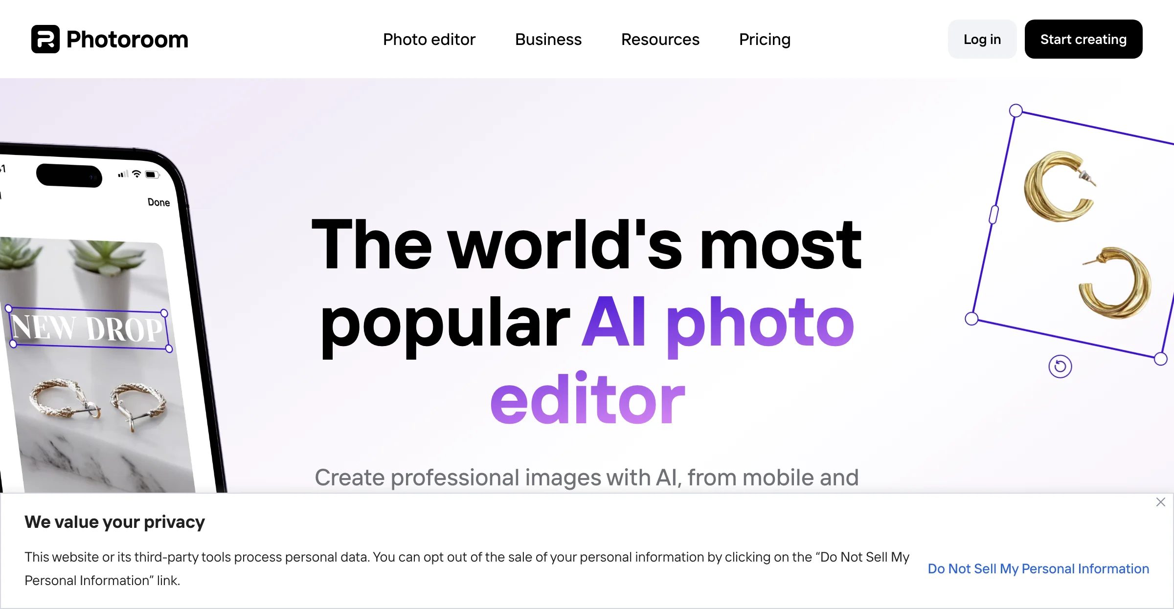 AI Photo Editor: Xóa Nền & Tạo Hình Ảnh Sản Phẩm | Photoroom