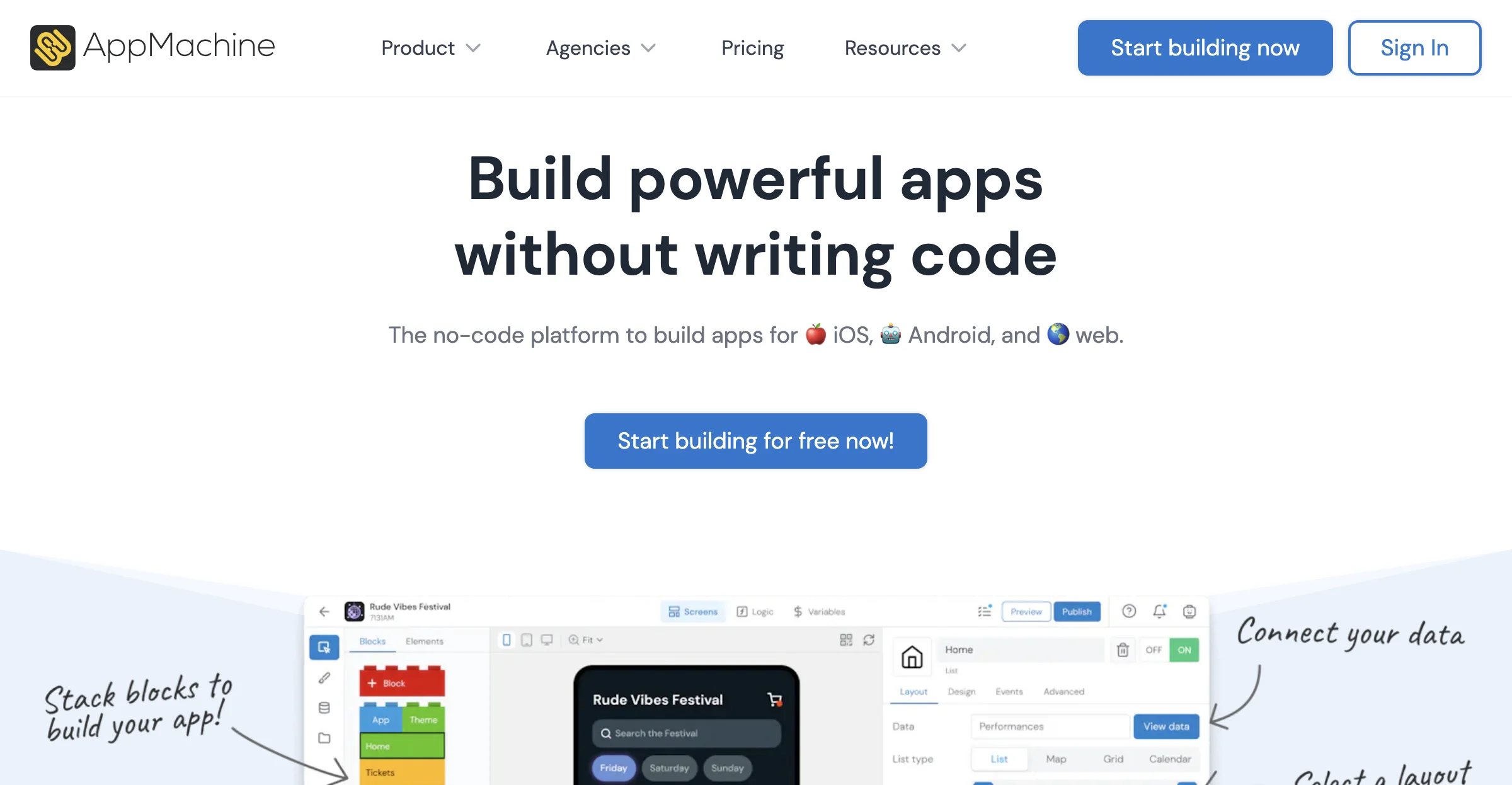 AppMachine: Fast, No-Code App Builder