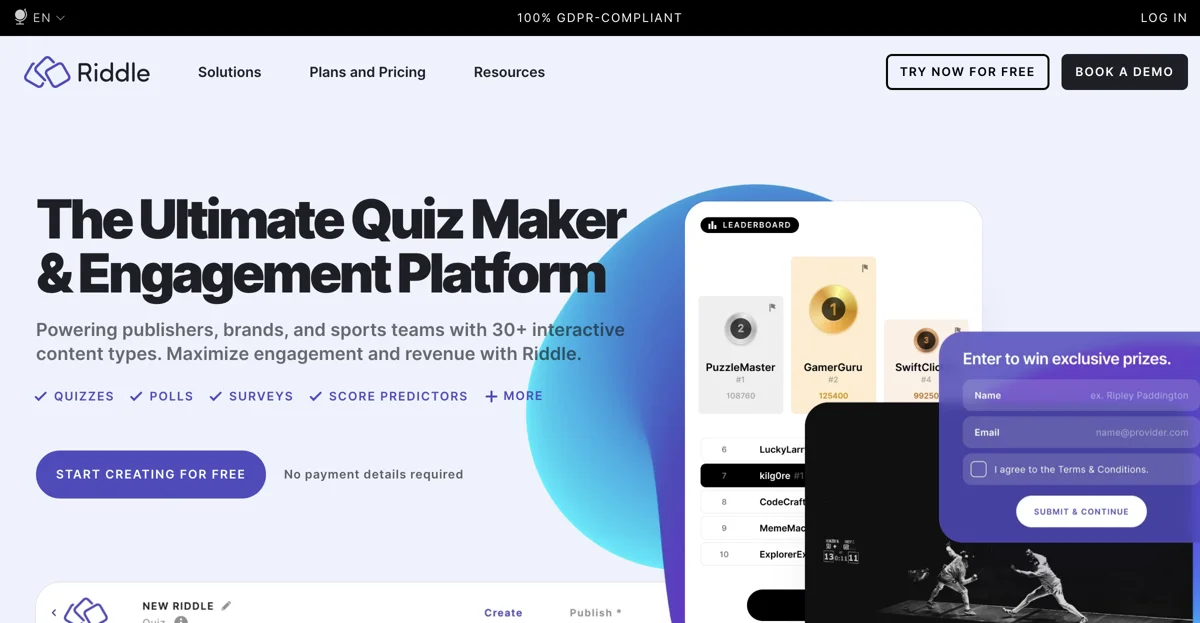 Riddle - The Ultimate Quiz and Engagement Platform