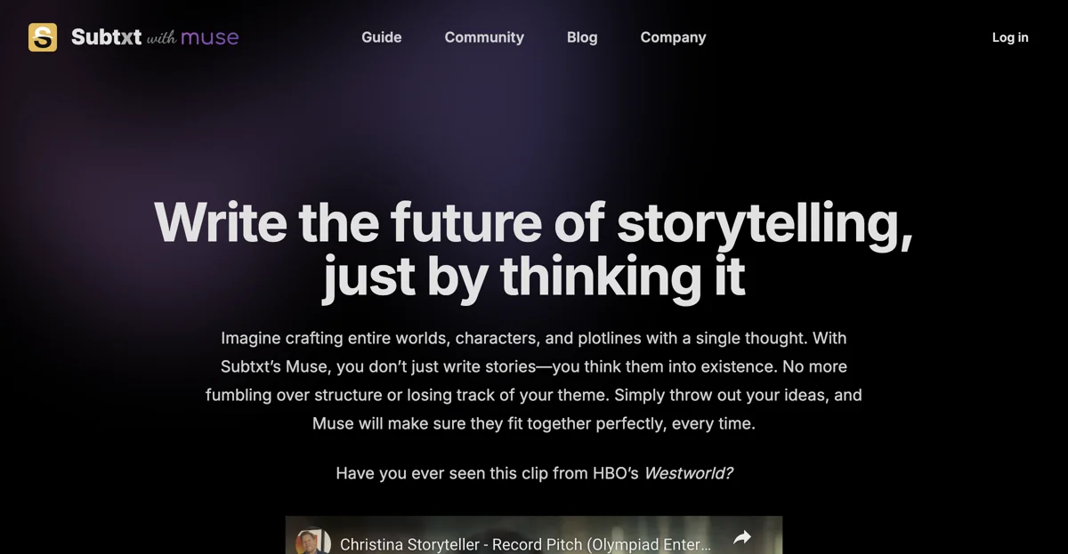 Subtxt with Muse: Revolutionizing the Future of Storytelling