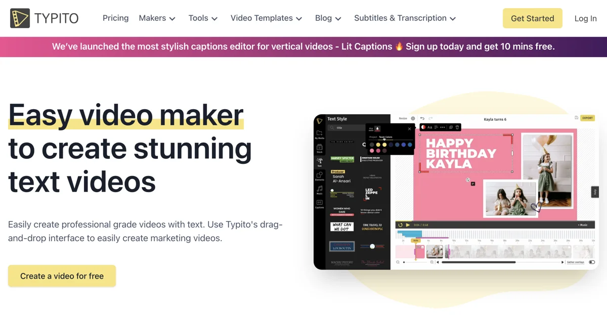 Typito: The Ultimate Tool for Creating Stunning Text Videos Online