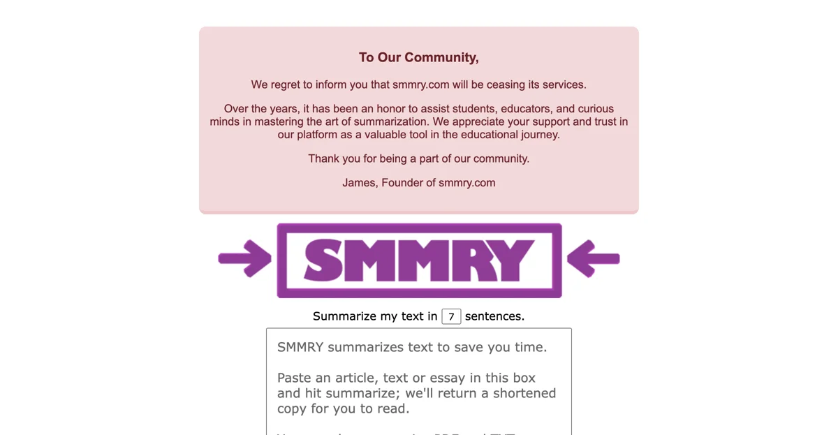 SMMRY: Effortlessly Summarize Articles and Documents Online