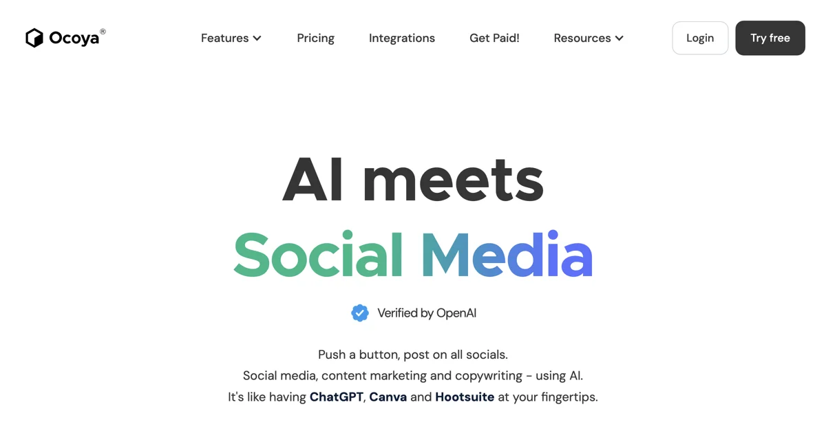 Ocoya: AI-Powered Social Media Management Tool