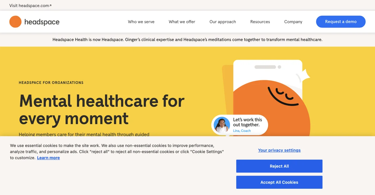 Headspace: Comprehensive Mental Healthcare for Organizations