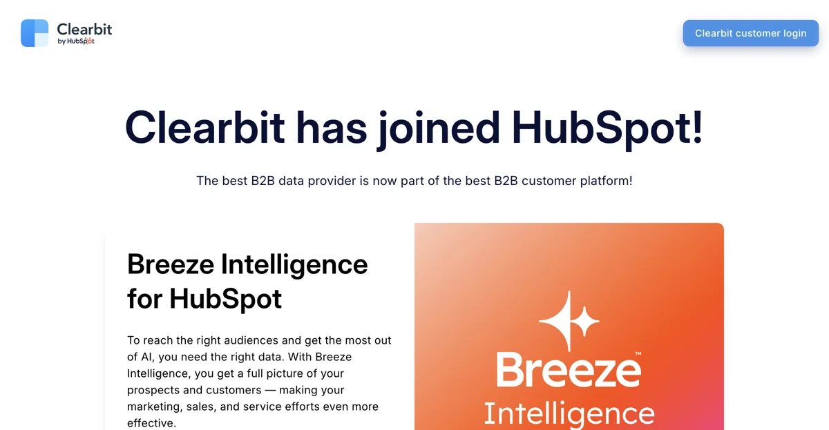 Clearbit Giờ Đây Là Breeze Intelligence Cho HubSpot