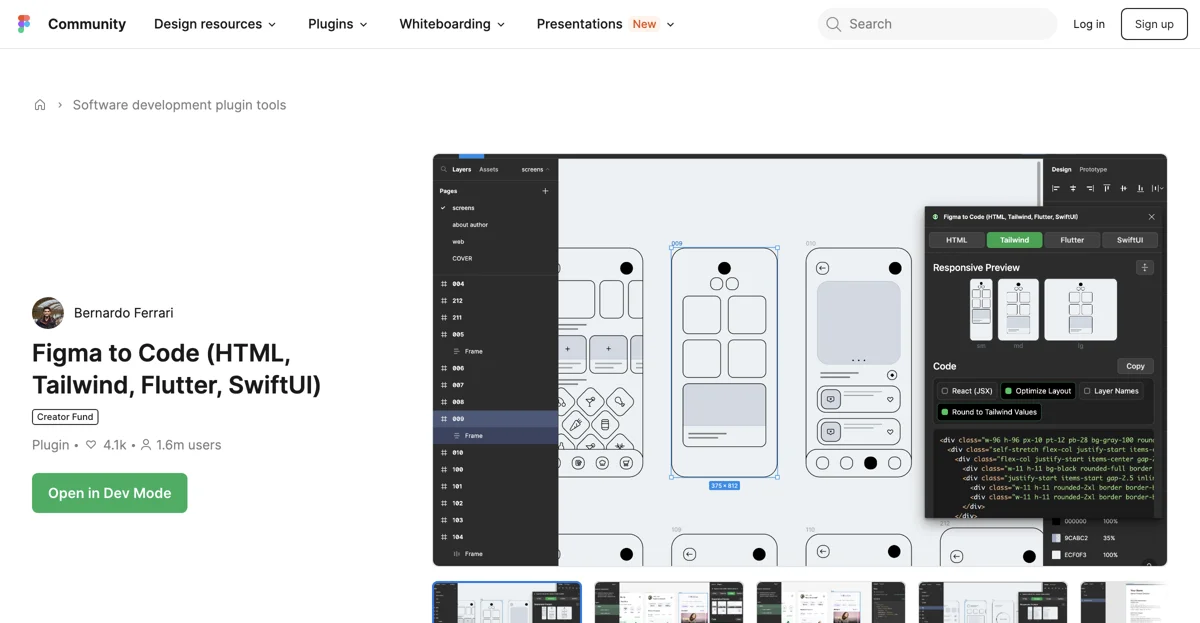 Figma to Code: Convert Designs to HTML, Tailwind, Flutter, SwiftUI