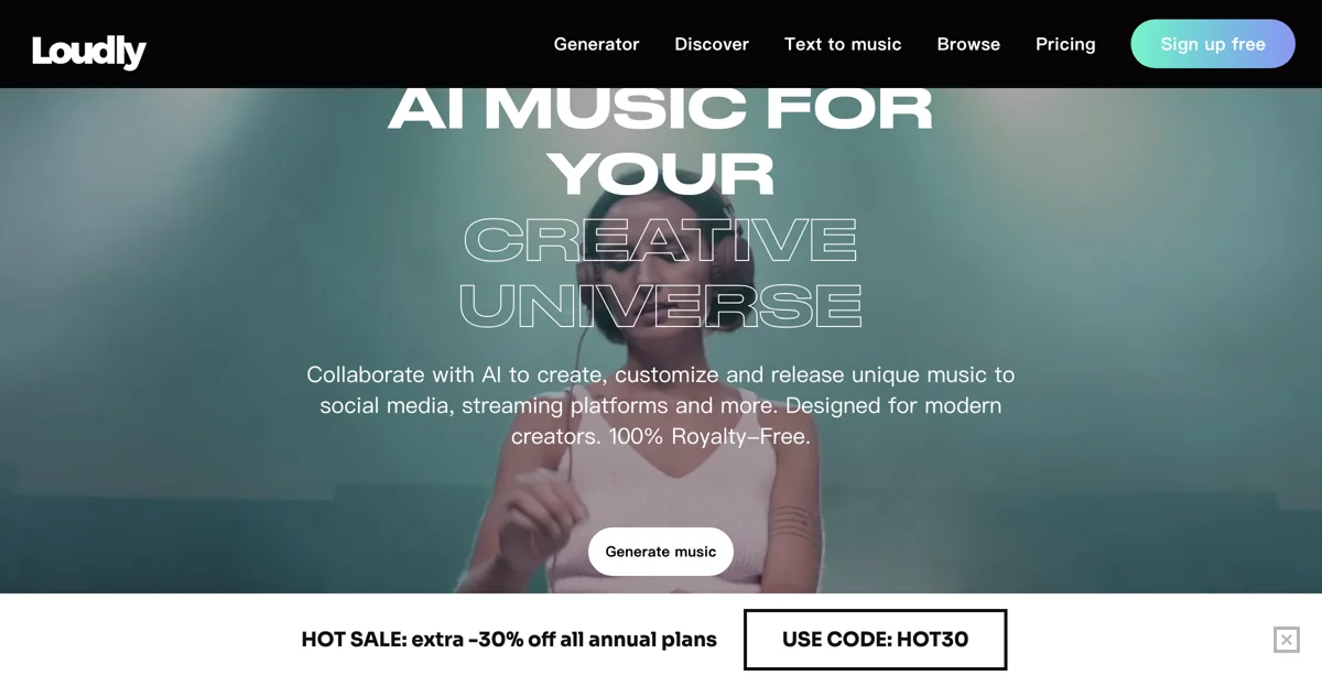 Loudly: Transform Your Creative Universe with AI-Generated Music