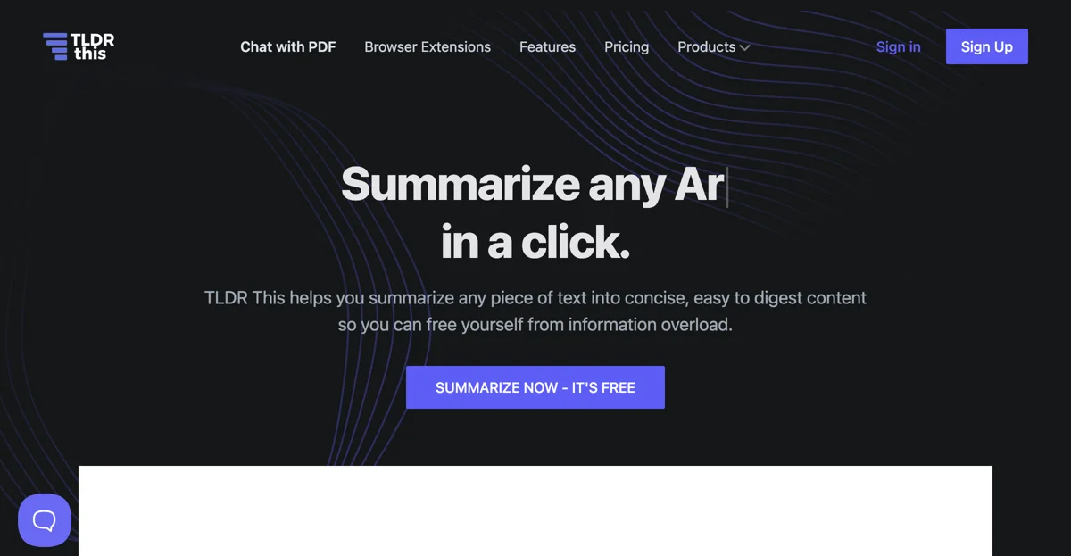 TLDR This: The Ultimate AI Tool for Effortless Content Summarization