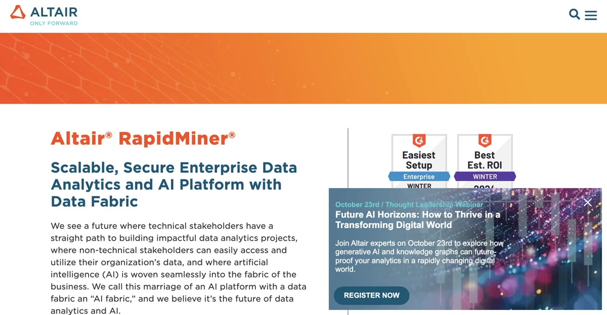 Unlock Data Potential with Altair RapidMiner AI Platform