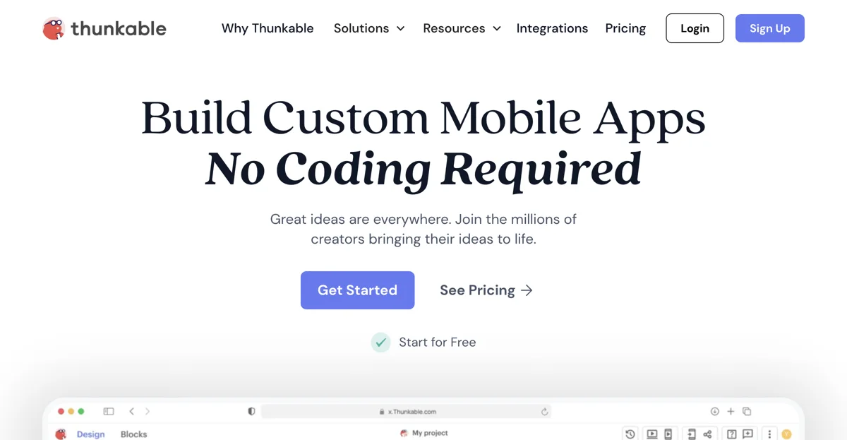 Thunkable: The Ultimate No-Code App Builder for Innovators