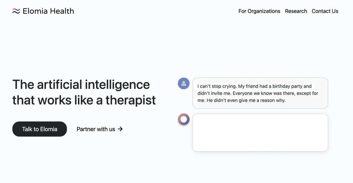 Elomia: Your AI Mental Health Companion