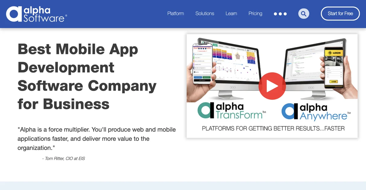 Alpha Software: The Ultimate No-Code & Low-Code App Development Platform