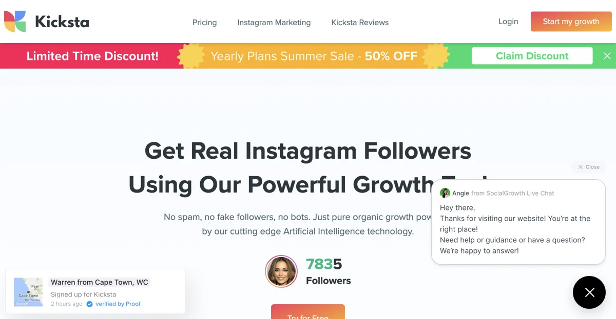 Kicksta: Tăng Followers Instagram | 100% Followers Thật