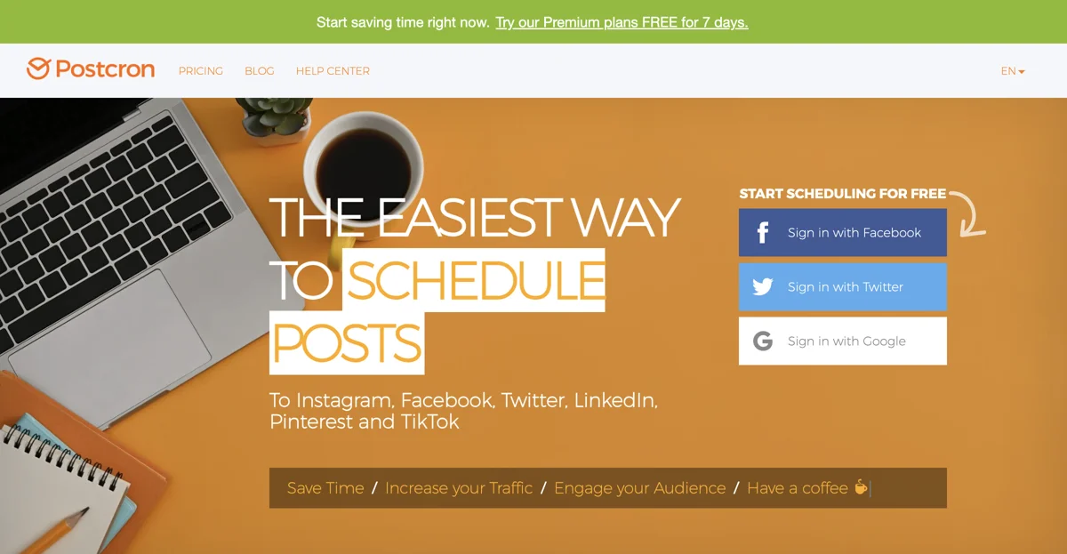 Postcron: Streamline Your Social Media Scheduling Effortlessly