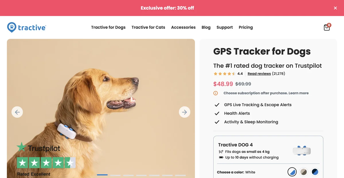 Tractive: The Ultimate GPS Tracker for Dogs with Health Monitoring