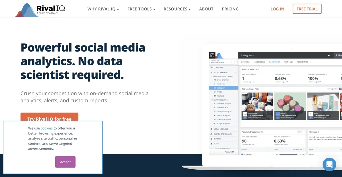 Rival IQ: Competitive Social Media Analytics for Digital Marketers