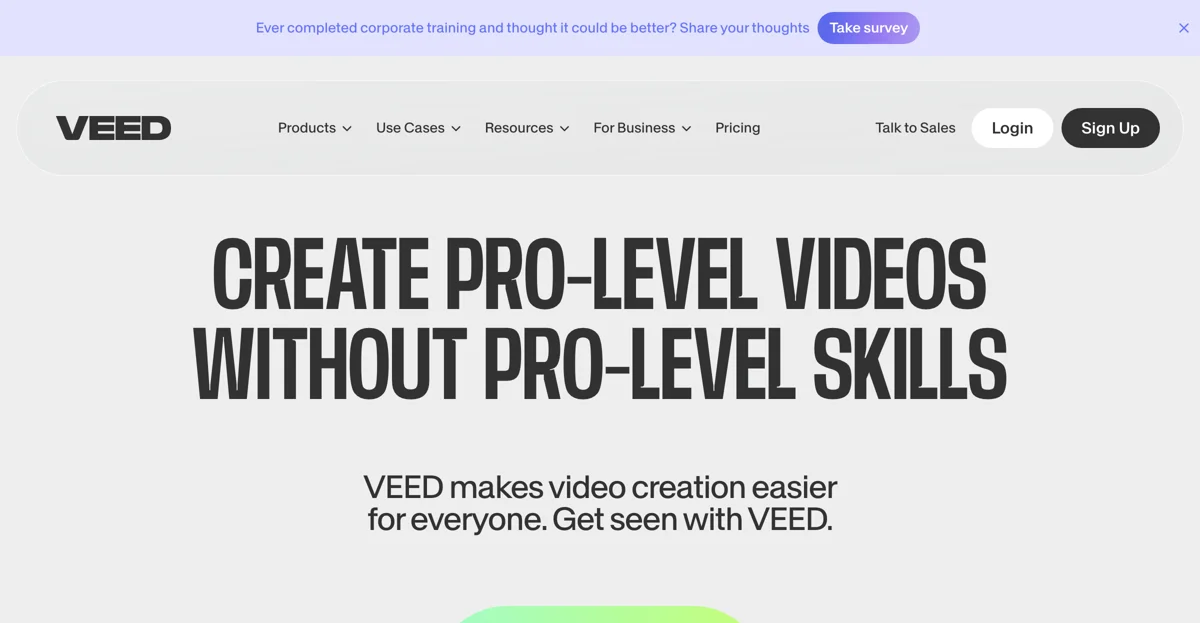 VEED.IO - Trình Chỉnh Sửa Video AI: Tạo Video Tuyệt Đẹp Dễ Dàng