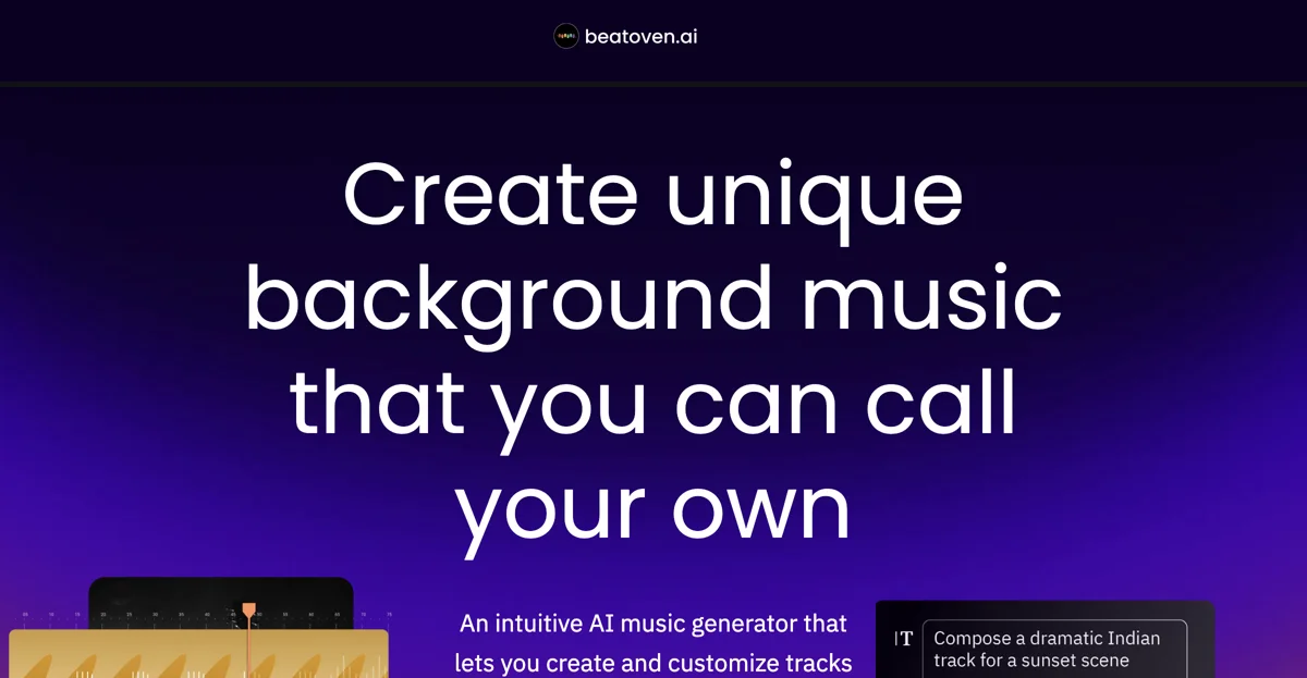 Beatoven.ai: Create Unique Background Music with AI