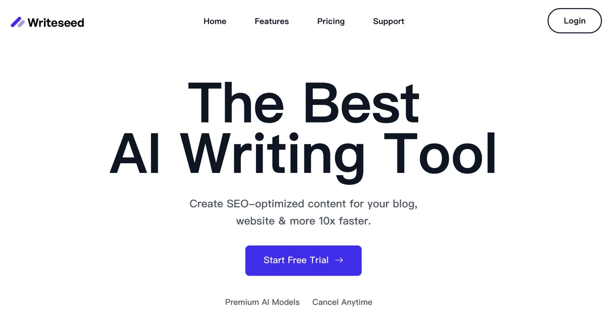 Writeseed: Trợ Lý Viết AI & Công Cụ Tạo Nội Dung Tối Ưu SEO