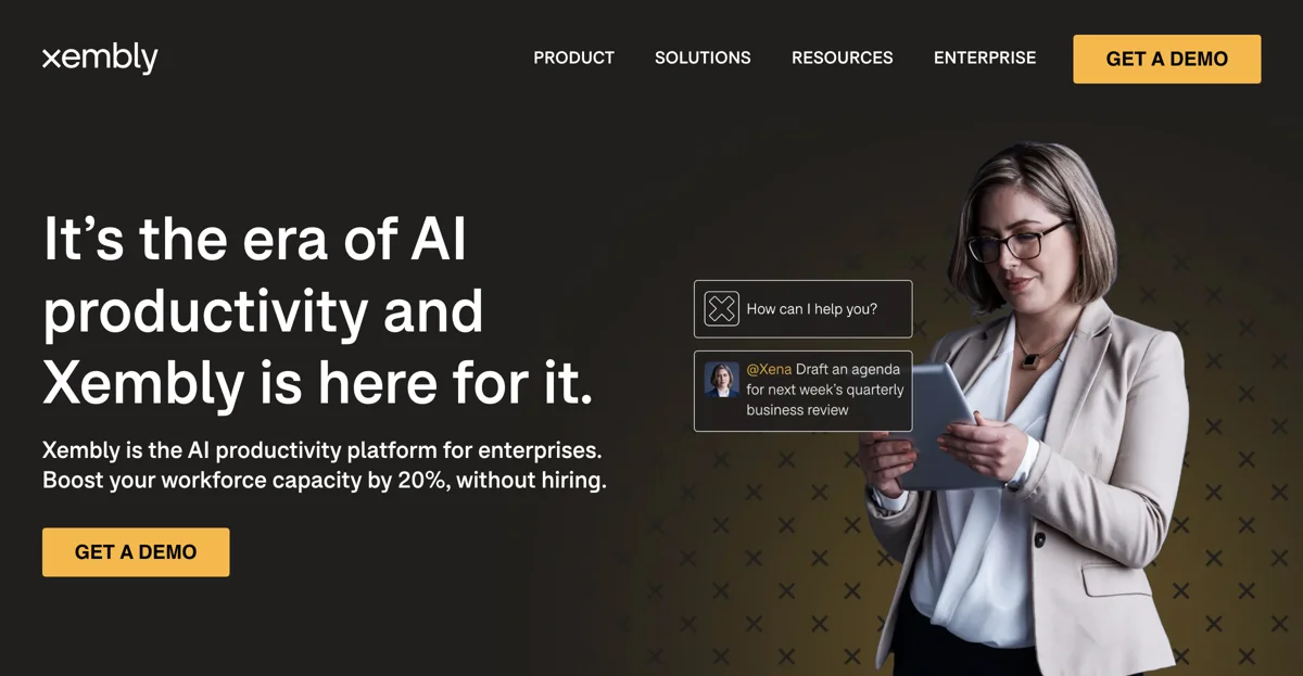 Xembly: Boost Workforce Efficiency with AI Productivity