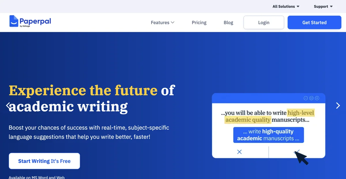 Enhance Your Academic Writing with Paperpal: AI-Powered Language Suggestions