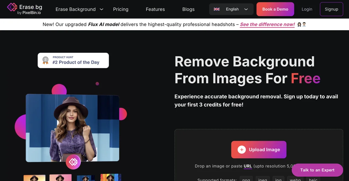 Erase.bg: Effortless AI Background Removal for High-Quality Images