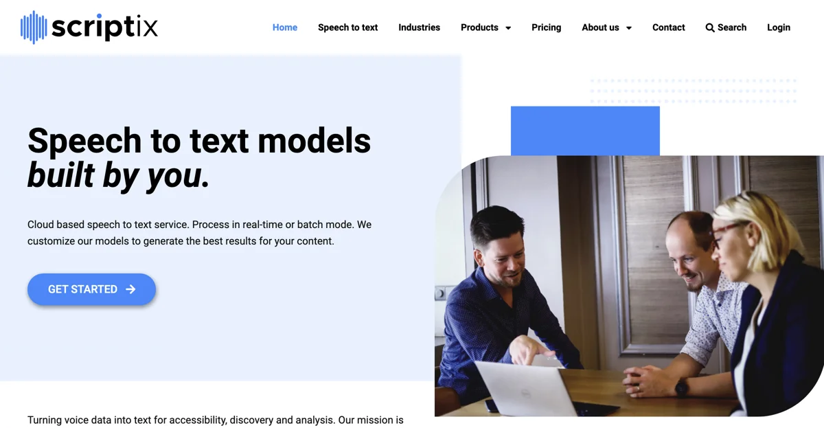 Scriptix: Customizable Speech-to-Text Solutions for Every Industry