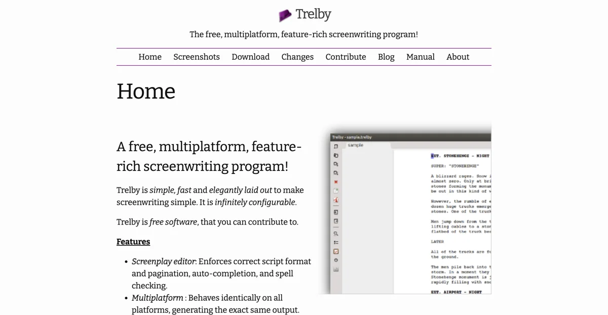 Trelby: The Ultimate Free Screenwriting Software for All Platforms