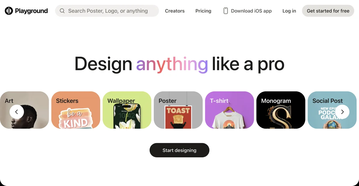 Unleash Your Creativity with Playground: Free AI Design Tool for Logos, T-Shirts, and More