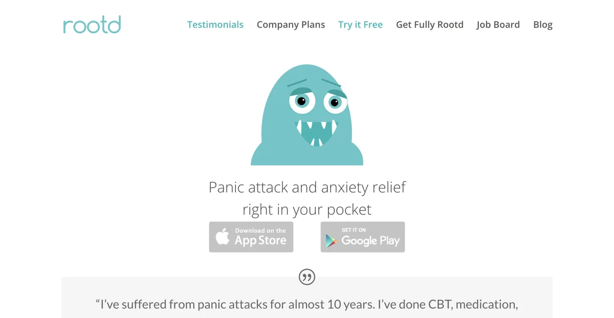 Rootd App: Your Pocket Companion for Panic Attack & Anxiety Relief