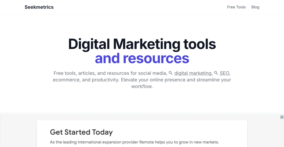 Maximize Your Digital Marketing with Seekmetrics Free Tools