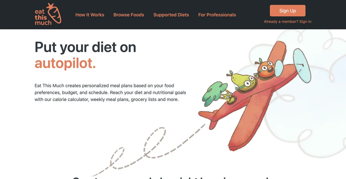 Eat This Much: The Ultimate Automatic Meal Planner for Personalized Nutrition