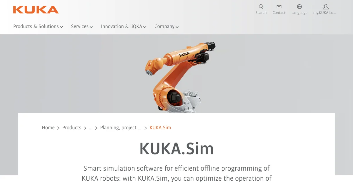 KUKA.Sim - Phần mềm mô phỏng thông minh của KUKA AG