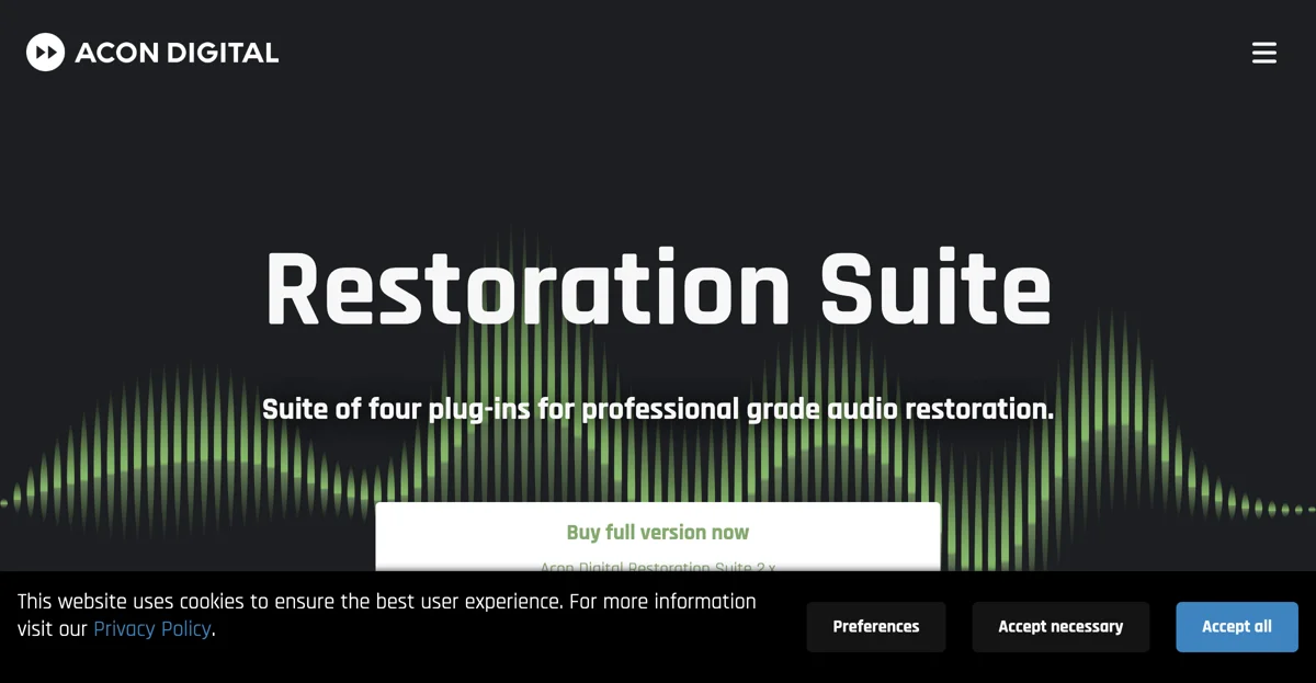 Acon Digital Restoration Suite: Professional Audio Restoration Tools