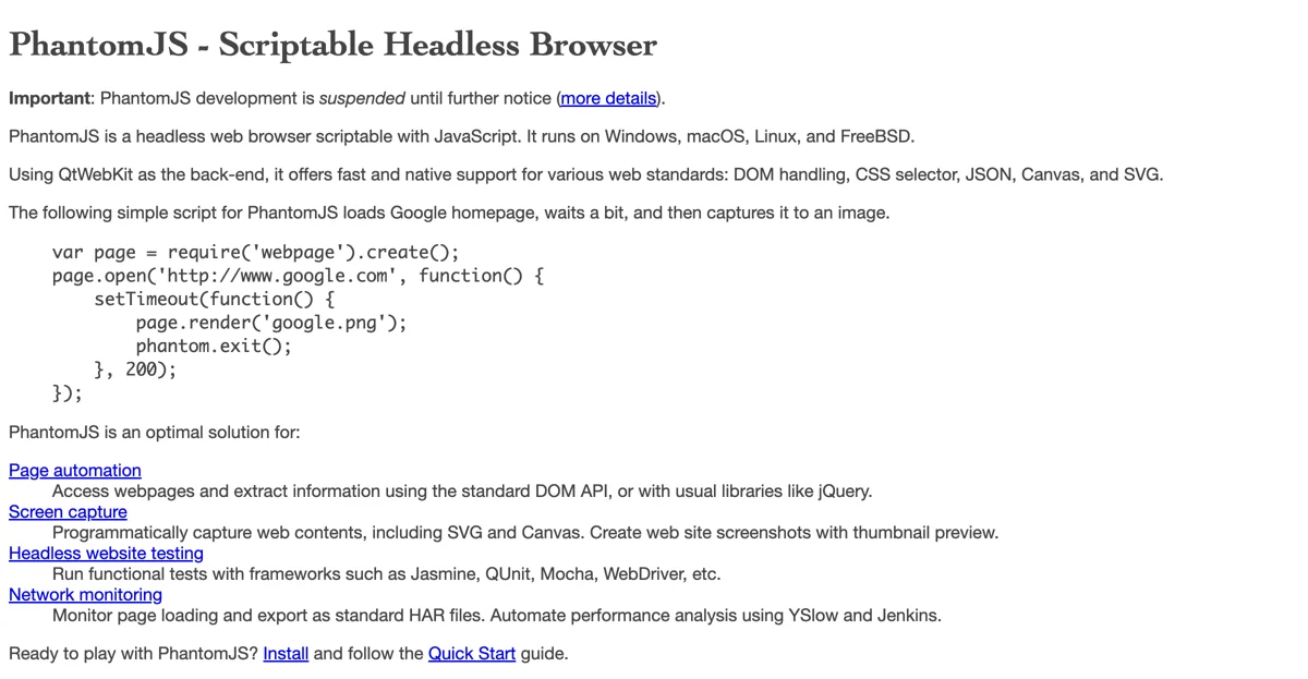 PhantomJS: The Ultimate Scriptable Headless Browser for Web Automation