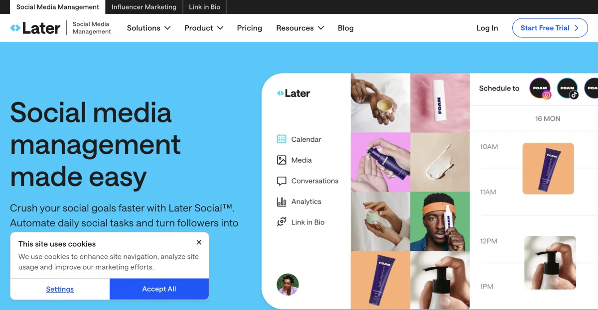 Later: Top Social Media Management & Influencer Platform