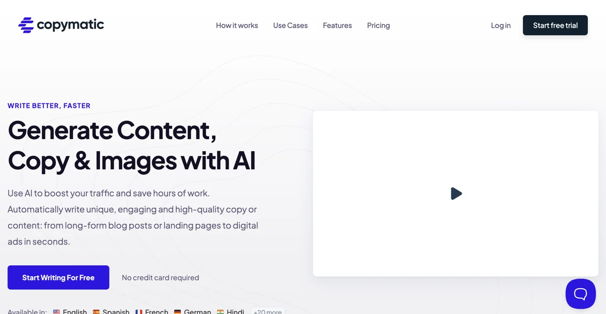 Copymatic: The Ultimate AI Tool for Effortless Content Creation