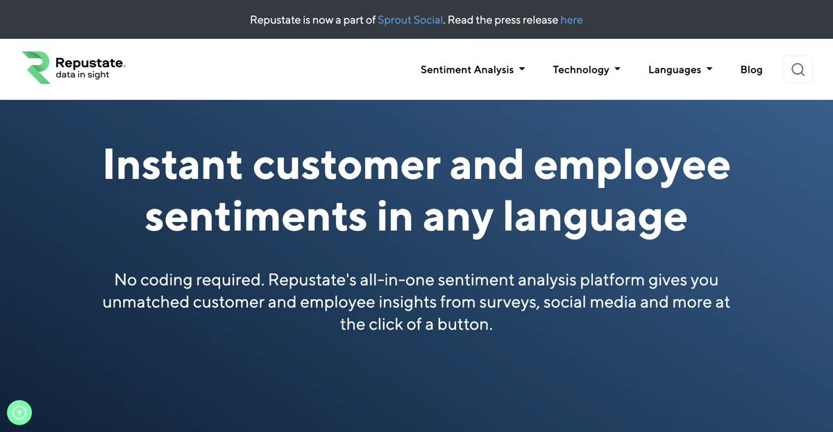 Repustate: Sentiment Analysis and Social Listening for CX & EX