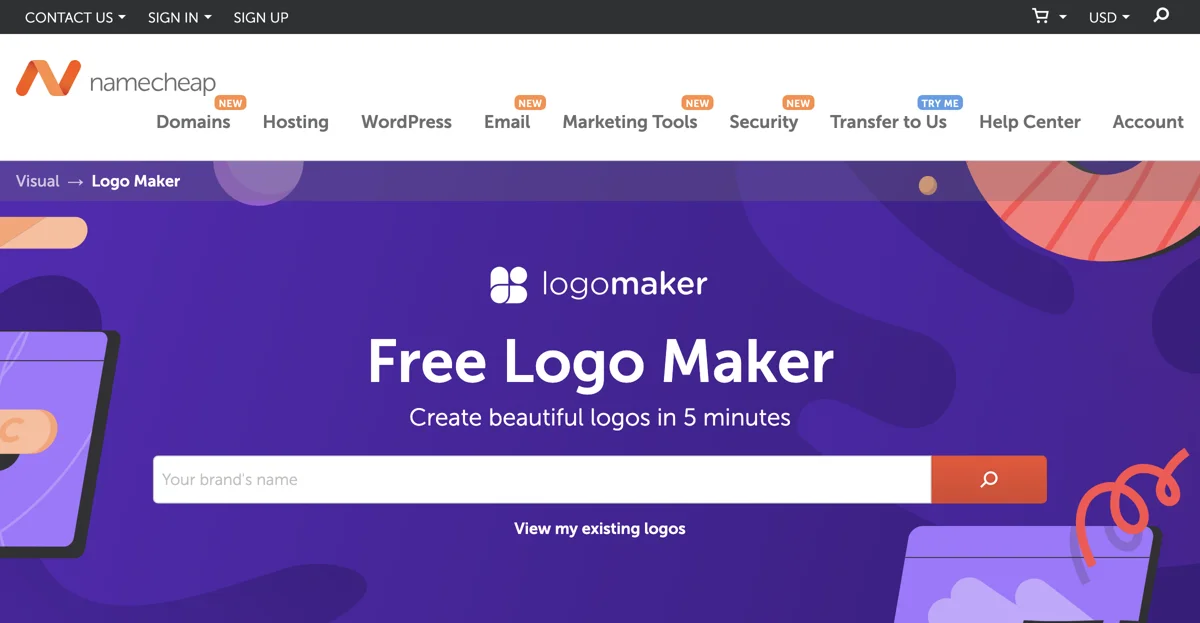 Create Stunning Logos with Namecheap's Free Logo Maker