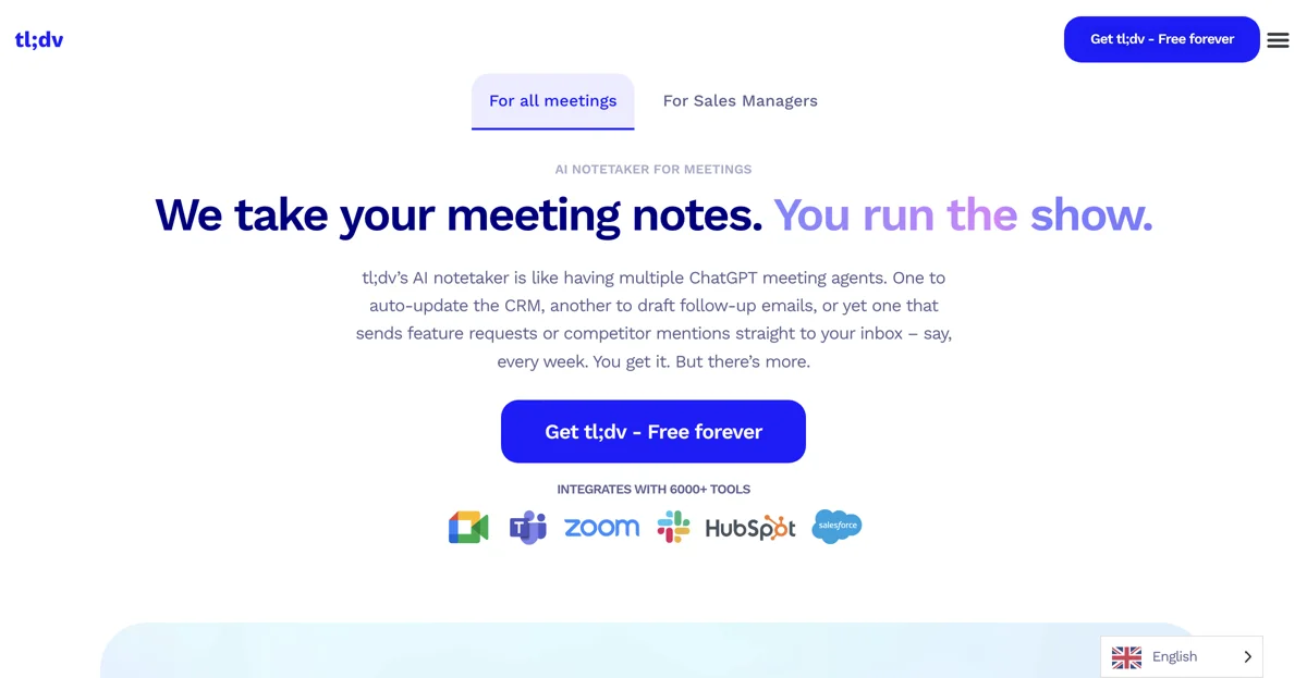 tl;dv: Revolutionize Your Meetings with AI-Powered Notetaking