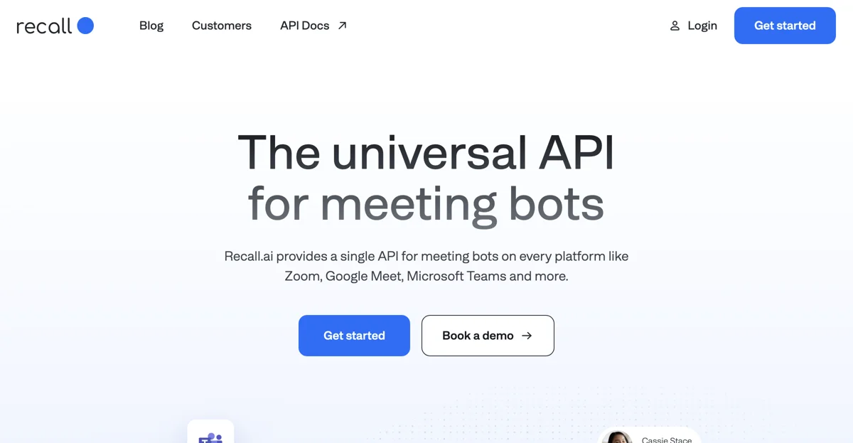 Recall.ai: The Universal API for Meeting Bots