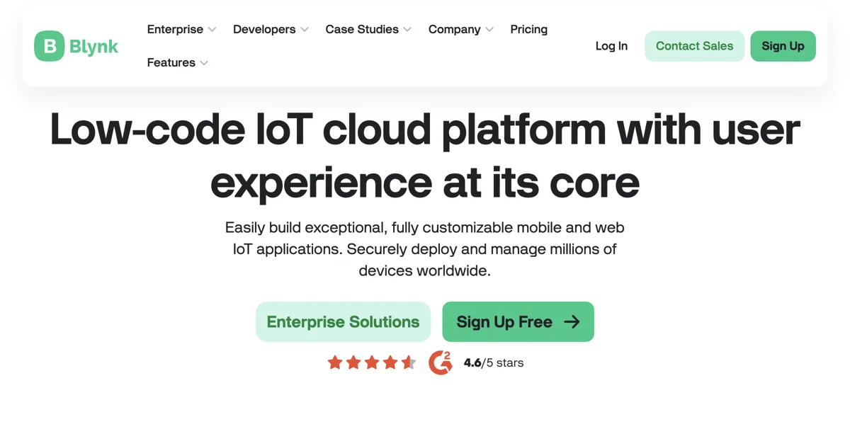 Blynk: A Low-Code IoT Software Platform for Businesses and Developers