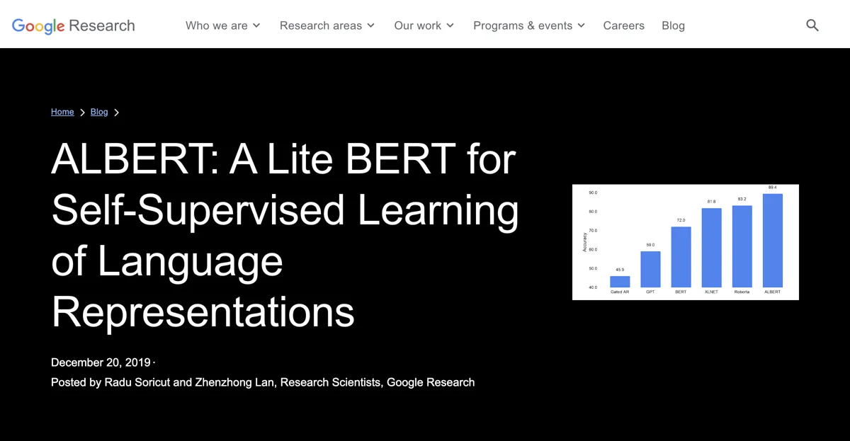 ALBERT: Enhancing NLP with Efficient Language Representations