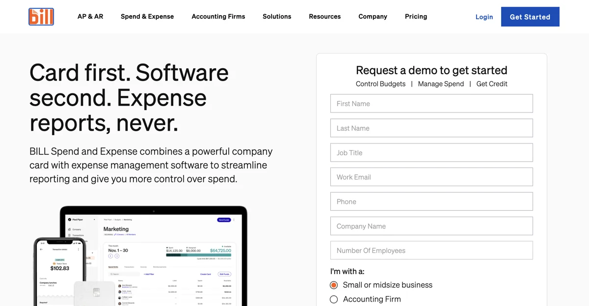 BILL Spend & Expense: Streamline Your Business Finances