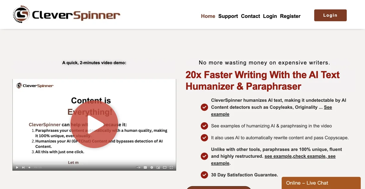 CleverSpinner: The Ultimate AI Text Humanizer & Rewriter