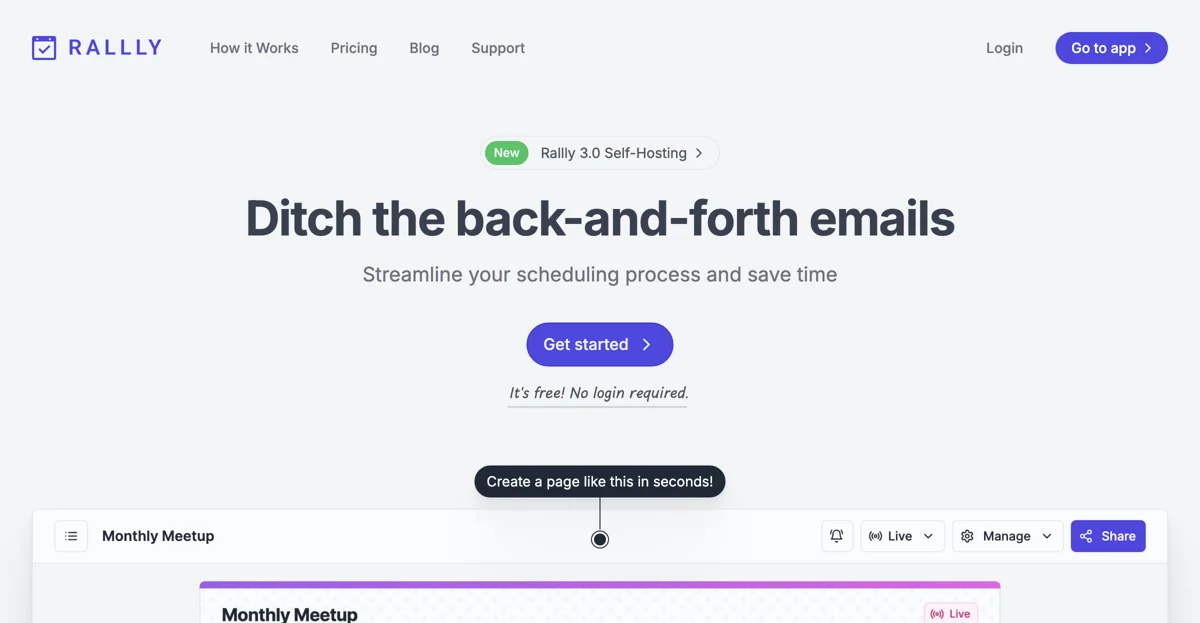 Streamline Your Meetings with Rallly: The Free Scheduling Tool