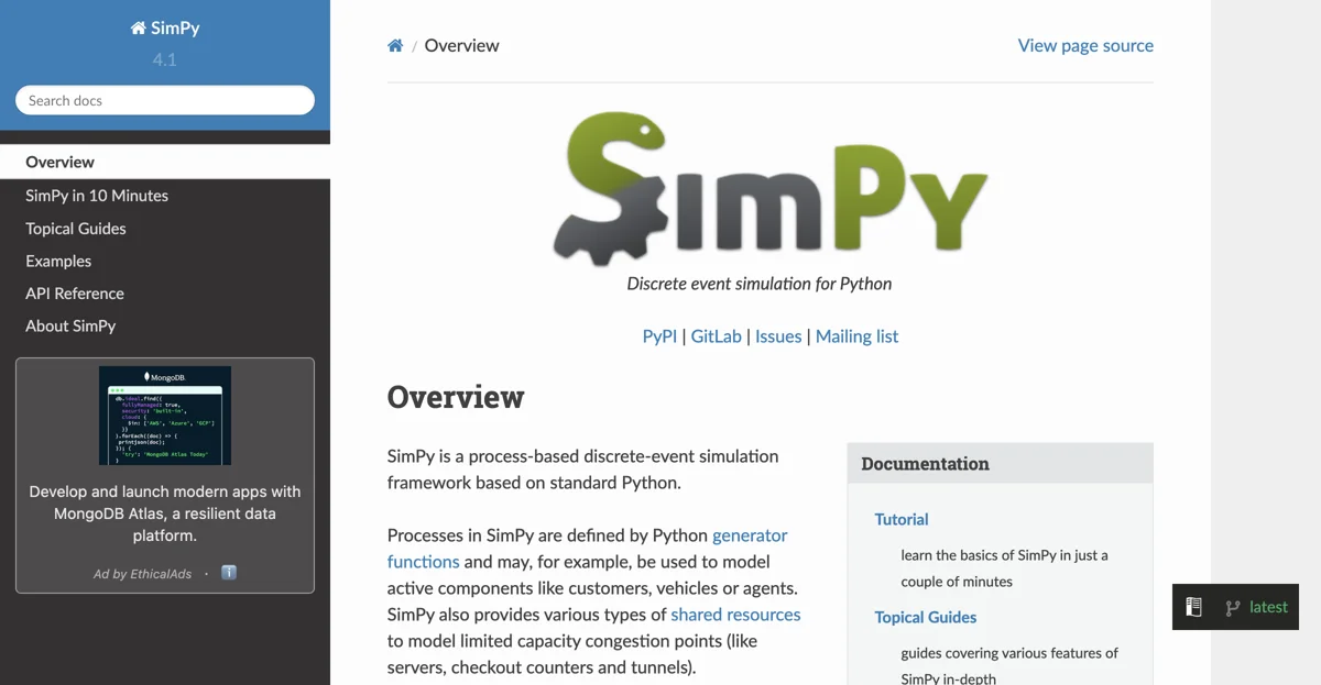 Explore SimPy 4.1: The Python Framework for Discrete-Event Simulation